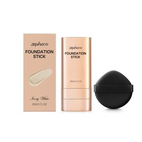 Transparent Concealer Foundation Stick (Ivory White) Lightweight, Watery, Silky Powder For A Natural Look