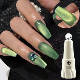 MS RAINBOW Amber Gold Cat Eye Gel Polish 05, Magnetic Cat Eye Nail Gel, Soak Off UV LED Nail Art Varnish For Salon Home DIY