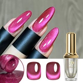 Ms Rainbow Starry Series 05 Cherry Red Cat Eye Gel Polish, 10ml, Glossy Red Shimmer Magnetic, Long Lasting Soak Off, Salon, Home Manicure, For DIY Nai