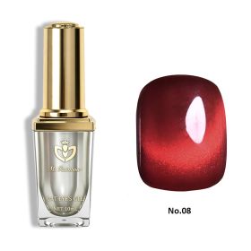 Ms Rainbow Starry Series Cherry Red Magnetic Cat Eye Gel Polish 10ml, Glossy Crystal Red Shimmer Nail Gel, Long Lasting No Chipping LED Soak Off, Vira