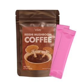 Reishi Mushroom Coffee, 20g Per Sachet, 20 Sachets Total, Instant Mushroom Coffee, Refreshing & Invigorating, Ideal For Parties & Holiday Gifts