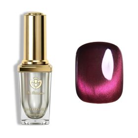 Ms Rainbow Starry Series01 Cat Eye Gel Polish, 10Ml Burgundy Magenta Magnetic Nail Gel, LED Soak Off Manicure Gel For Salon And Nail Art
