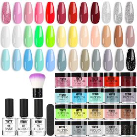 Acrylic Nail Kit Dip Powder Nail Kit Starter, 20 Colors Fast Dry Powder Nail Dipping kit