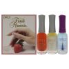 The Original French Manicure Kit Rose by Orly for Women - 4 Pc Kit 0.3oz Top2 Botton Base Coat Plus Topcoat, 0.3oz Nail Lacquer - White Tips