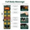 Full Body Electric Massage Mat Heating Vibration Massage Pad Cushion Back Massage Mattress Chair Pad with Neck Foot Massage Head Pillow and Cloth Lumb