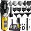 6-in-1 Hair Clipper Beard Trimmer for Men, IPX6 Waterproof Electric Shaver Razor&Cordless Hair Clipper Grooming Kit Hair Trimmer for Nose, Body