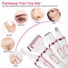 4 In 1 Electric Razor for Women Painless Grooming Kit Rechargeable Eyebrow Nose Hair Pubic Hair Bikini Trimmer Face Shaver