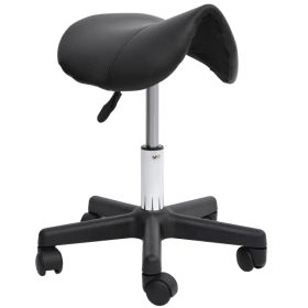 Hydraulic Swivel Salon Stool Adjustable Massage Facial Spa Beauty Saddle Chair Black