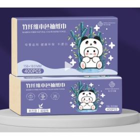 (400 PCS)Bamboo Fiber Natural Color Tissue