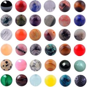 New Assorted 8mm Mixed Round Gemstone Bead Lot (50 Beads) For DIY Crafts And Jewelry Making