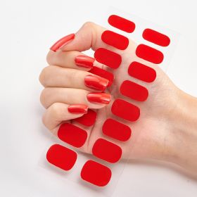 Pure Color 16 Nail Stickers (Option: CS0011-1PC)