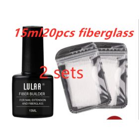 Nail Extension Fiber Set Nail Extension Gel Repair Liquid Paper-free Support Sheet (Option: 15ml20pcsX2)