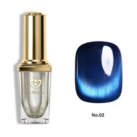 Ms Rainbow Starry Series Cat Eye Gel Polish,10ml,8 Colors Available,Glass Bead Shimmer Magnetic,Long Lasting UV Soak Off,Salon & Home Manicure,For DIY (Option: 02)