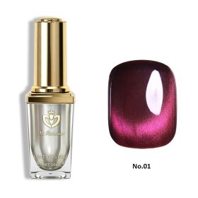 Ms Rainbow Starry Series Cat Eye Gel Polish,10ml,8 Colors Available,Glass Bead Shimmer Magnetic,Long Lasting UV Soak Off,Salon & Home Manicure,For DIY (Option: 1)