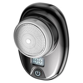 Portable Electric Shaver With LED Digital Display Type-C Rechargeable Electric Razor For Men Electric Beard Trimmer For Home Office Travel Car (Option: BLACK)