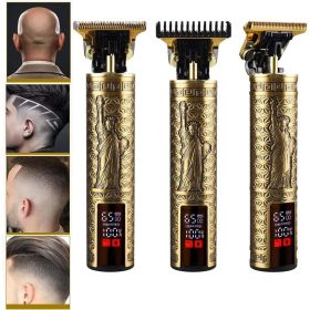 Beard Trimmer Hair Clippers Cordless Hair Cutting Kit Barber Shaving Machine For Men USB Rechargeable (Option: Statue of Liberty)