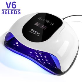 UV Light For Nails, LED Nail Light For Gel Polish, Fast Nail Dryer With Automatic Sensor, 4 Timer Setting, Small & Portable, UV LED Nail Lamp For Fing (Option: WHITE)