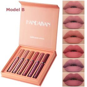 6Pcs Matte Liquid Lipstick Set - Waterproof, Long Lasting & Non-Stick Cup Velvet Lip Gloss - Highly Pigmented Nude & Bold Lip Color Kit - Perfect Beau (Option: Set B)