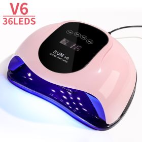UV Light For Nails, LED Nail Light For Gel Polish, Fast Nail Dryer With Automatic Sensor, 4 Timer Setting, Small & Portable, UV LED Nail Lamp For Fing (Option: Pink)