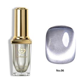 Ms Rainbow Starry Series Cat Eye Gel Polish,10ml,8 Colors Available,Glass Bead Shimmer Magnetic,Long Lasting UV Soak Off,Salon & Home Manicure,For DIY (Option: 06)