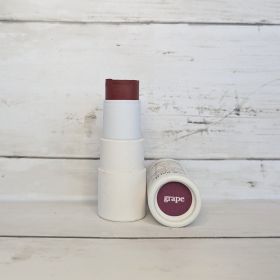 Lip & Cheek Bloom 2 in 1 Natural Lipstick & Blush - Long Lasting Hydrating Multi-Tasking Tinted Balm by BeNat (Color: Grape)