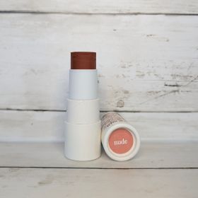 Lip & Cheek Bloom 2 in 1 Natural Lipstick & Blush - Long Lasting Hydrating Multi-Tasking Tinted Balm by BeNat (Color: Nude)