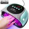 Professional UV LED Nail Lamp, LIMEGIRL Nail Dryer for Gel Polish, 4 Timers UV Nail Lamp Professional Nail Light,57Pcs Lamp Beads and Automatic Sensor