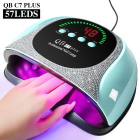 Professional UV LED Nail Lamp, LIMEGIRL Nail Dryer for Gel Polish, 4 Timers UV Nail Lamp Professional Nail Light,57Pcs Lamp Beads and Automatic Sensor (Color: MJD-C7-2-Blue-US)