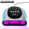 Professional UV LED Nail Lamp, LIMEGIRL Nail Dryer for Gel Polish, 4 Timers UV Nail Lamp Professional Nail Light,57Pcs Lamp Beads and Automatic Sensor