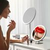 30X Magnifying Mirror With Light 3 Colors Dimmable Brightness Included Tweezer Scissor Travel Magnifying Makeup Mirror with Suction Cup 360° Adjustabl