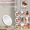 30X Magnifying Mirror With Light 3 Colors Dimmable Brightness Included Tweezer Scissor Travel Magnifying Makeup Mirror with Suction Cup 360° Adjustabl