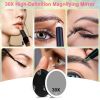 30X Magnifying Mirror With Light 3 Colors Dimmable Brightness Included Tweezer Scissor Travel Magnifying Makeup Mirror with Suction Cup 360° Adjustabl