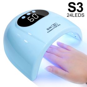 UV Nail Lamp, UV Light For Gel Nails LED Nail Dryer With 3 Timer, Smart Sensor, LCD Display Fast Curing Gel Nail Polish Nail Art Tools Manicure Access (Option: Blue)