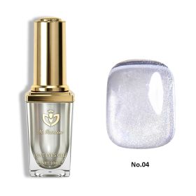 Ms Rainbow Starry Series Cat Eye Gel Polish,10ml,8 Colors Available,Glass Bead Shimmer Magnetic,Long Lasting UV Soak Off,Salon & Home Manicure,For DIY (Option: 04)
